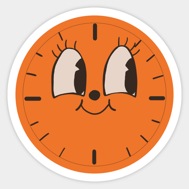 Miss Minutes cute clock face Sticker by Keniixx